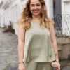 Emily Strap Top Dusty Green - A-View