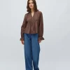 Tamya Blouse Chocolate Brown - Mbym