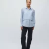 Aulora Blouse Light Blue Stripe - Mbym