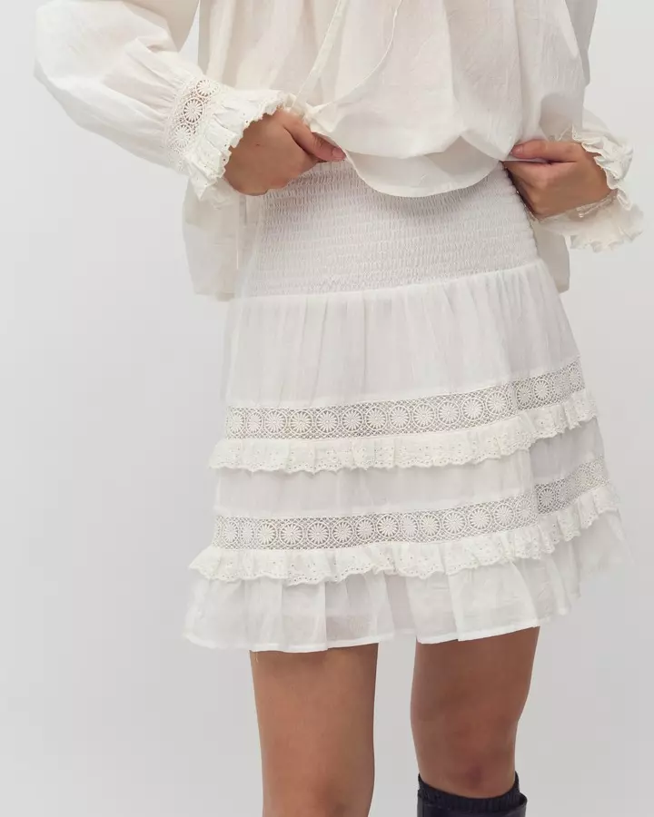 Viljana Skirt White - Mbym