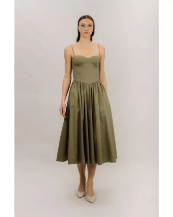 Vela Dress Deep Lichen - Urban Pioneers