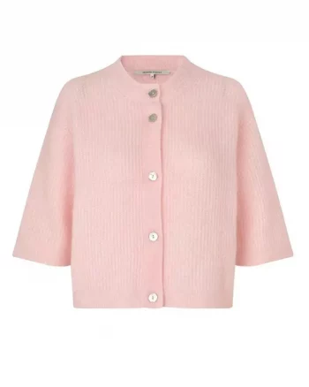 Andrea Knit Rib Cardigan Crystal Pink - Second Female