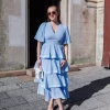 Yasplira SS Long Dress Skyway - Yas