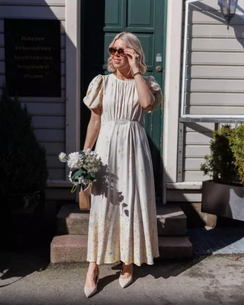 Botanic Dress Pale Yellow - A-View