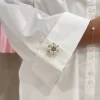 Button Covers Flower Gold - Sticky Bestie