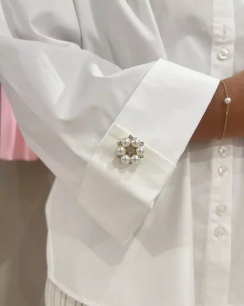 Button Covers Flower Gold - Sticky Bestie