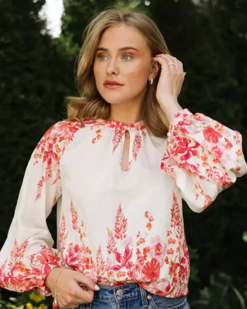 Maelle Blouse Red Print - Secrets By B