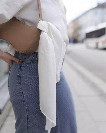 Skjerf Ensfarget Hvit - Intex