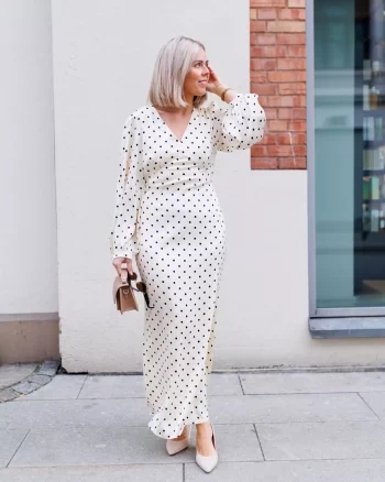 Celestine Dotty Dress Beige - Secrets By B