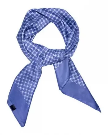 Skjerf Småmønstret Blå - Intex