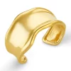 Statement Organic Molten Metal Cuff Pale Gold - Orelia