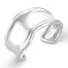 Statement Organic Molten Metal Cuff Silver - Orelia