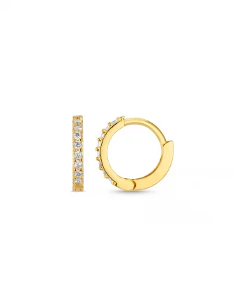 Mini Pavé Huggie Hoops Gold - Orelia