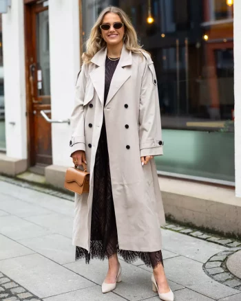 Zoie Trenchcoat Light Beige Melange - Second Female