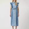 Yascawi Denim Long Dress Medium Blue - Yas