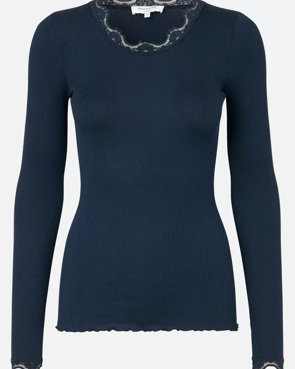 Babette Silk Lace T-shirt Navy - Rosemunde