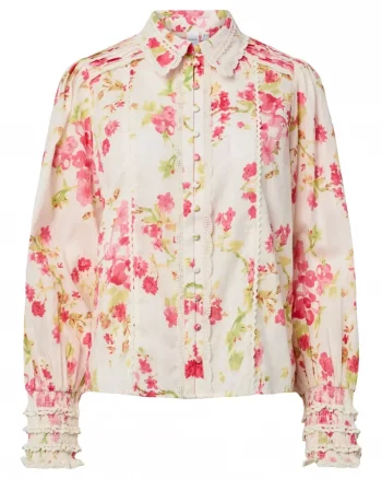 Yassomelli LS Shirt Birch/Red Flower - Yas