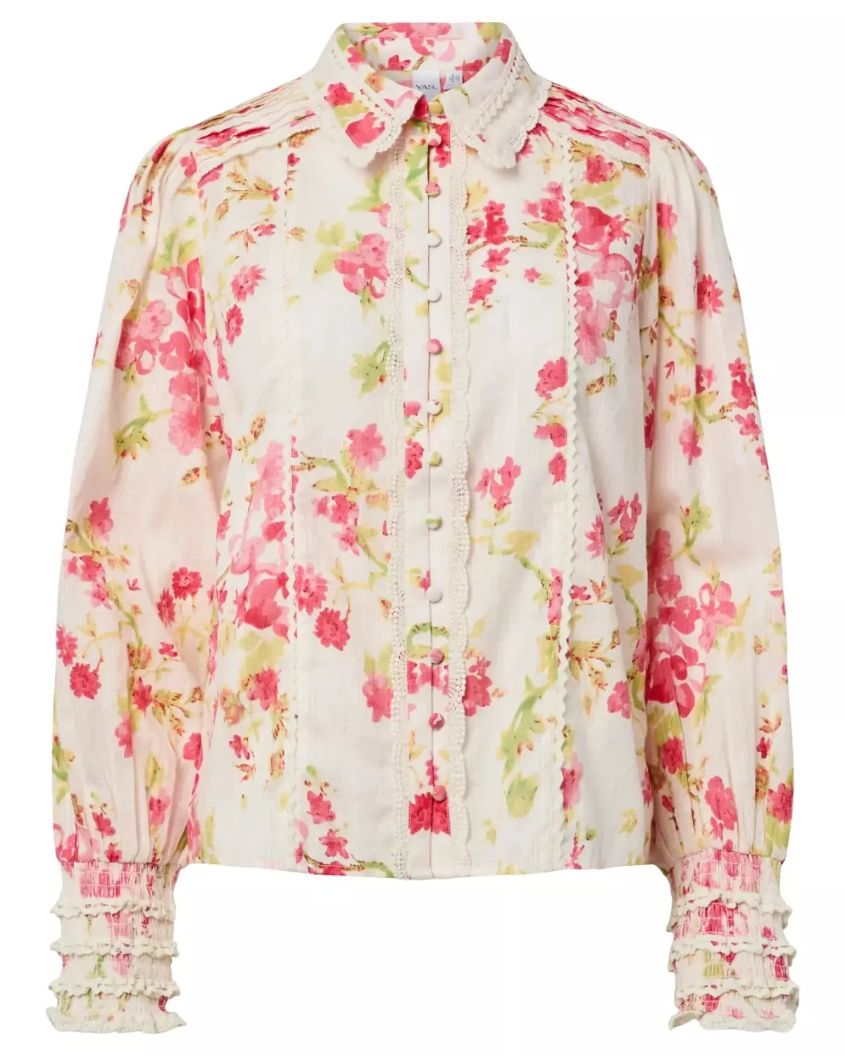 Yassomelli LS Shirt Birch/Red Flower - Yas