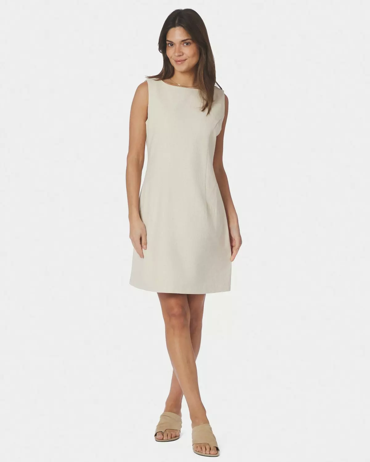 Bruna Ramie Dress Natural - Neo Noir