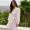 Monnie Embroidery Dress White - Neo Noir