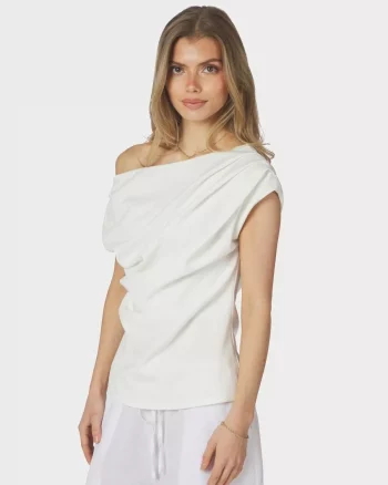 Mabelle Drapy Top White - Neo Noir