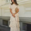 Sable Meadow Printed Dress Creme - Neo Noir