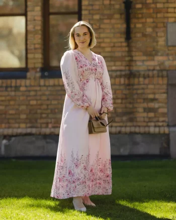 Silfi Flower Print Dress Dusty Rose - Neo Noir