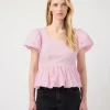 Yasnille SS Bubble Top Pink Lady - YAS