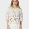 Fia Embroidery Blouse White - Neo Noir