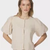 Moisa Linen Blouse Sand - Neo Noir