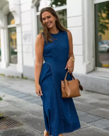 Lukana Denim Dress Blue Denim - Second Female