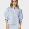Etta Stripe Stone Shirt Light Blue - Neo Noir