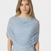Cottuna Dot Drapy Mesh Top Light Blue - Neo Noir