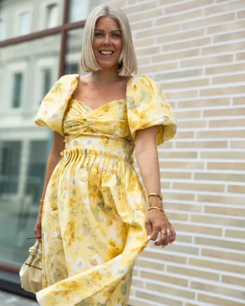 Yaslemon SS Short Top Pale Banana/Lemon print - Yas