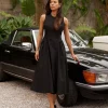 Zora Poplin Dress Black - Neo Noir