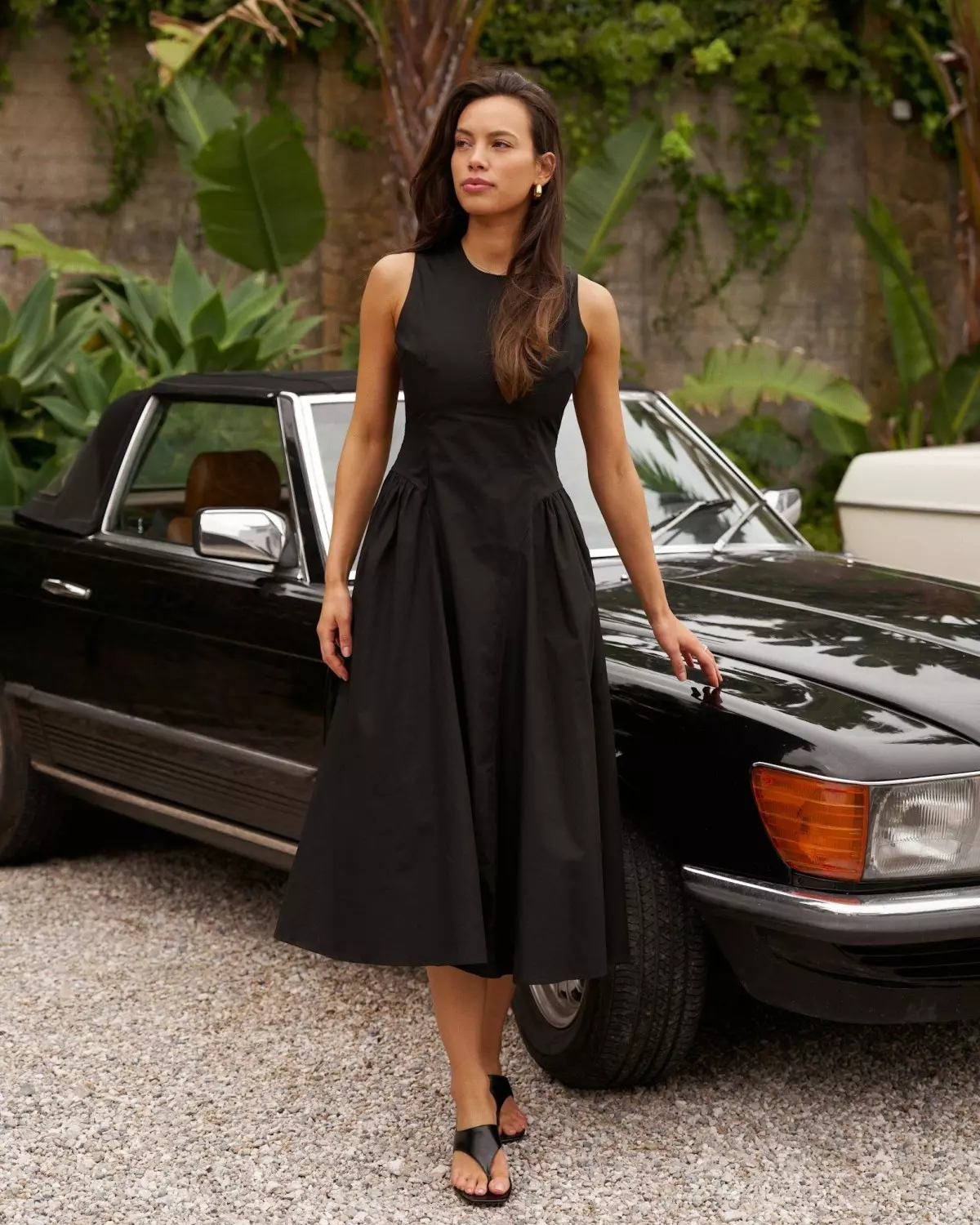 Zora Poplin Dress Black - Neo Noir