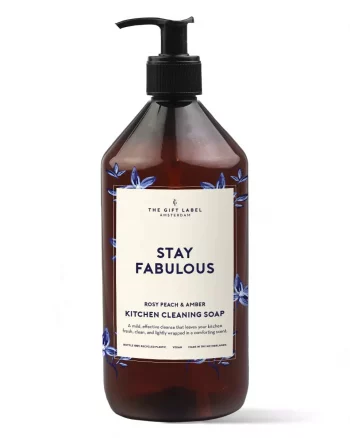 Kitchen Cleaning Soap Rosy Peach & Amber - The Gift Label