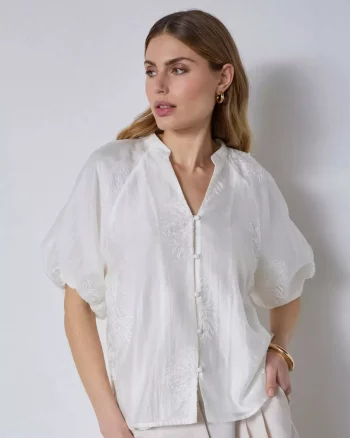 Nea V-shirt White - Co'couture