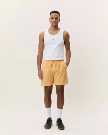 Seersucker Swim Shorts Apricot - Les Deux