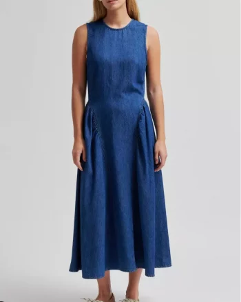 Lukana Denim Dress Blue Denim - Second Female