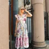 Yasmessa CS Long Dress Pristine/W. Balleri - Yas