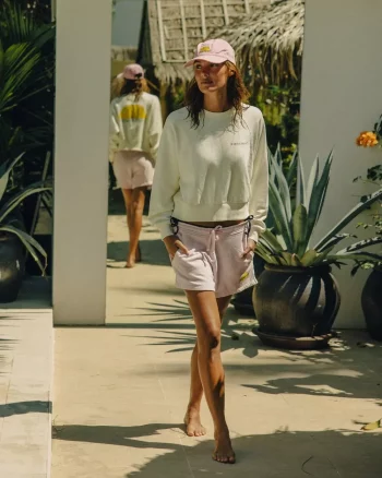 Donna Sweat Shorts Pale Pink - Acqua Limone