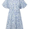 Yascolea SS Dress S Pristine/ Blue Donna - Yas