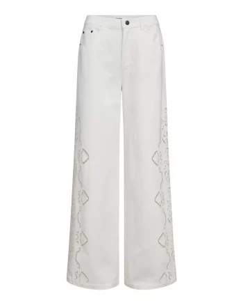 Colette Embroidery Pant Off White - Co ´Couture