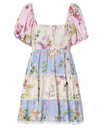 Yasmessa SS Short Dress Pristine/W. Balleri - Yas