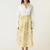 Yaslemon HW Ankle Skirt Pale Banana/Lemon Print - Yas
