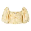 Yaslemon SS Short Top Pale Banana/Lemon print - Yas