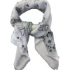 Skjerf Mønstret Offwhite - Intex