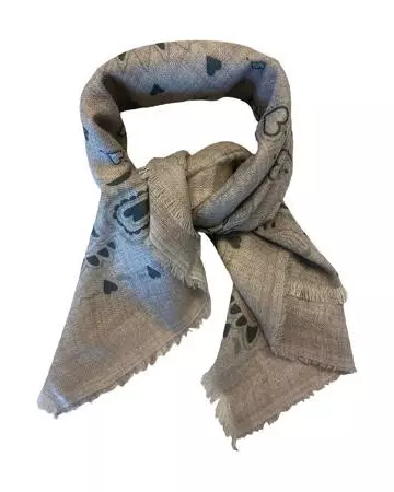 Skjerf Mønstret Beige - Intex