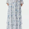 Morris Fleur Skirt Blue Floral - Neo Noir